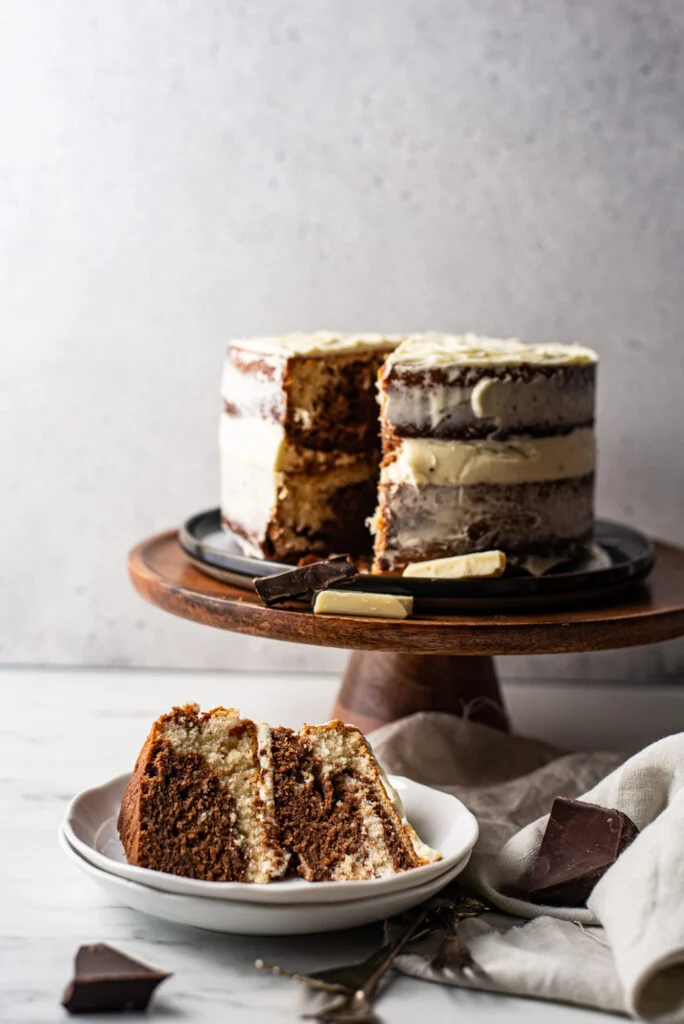 Marmertaart met witte chocoladeglazuur 17 Marmertaart met witte chocoladeglazuur