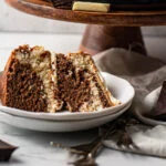 Marmertaart met witte chocoladeglazuur