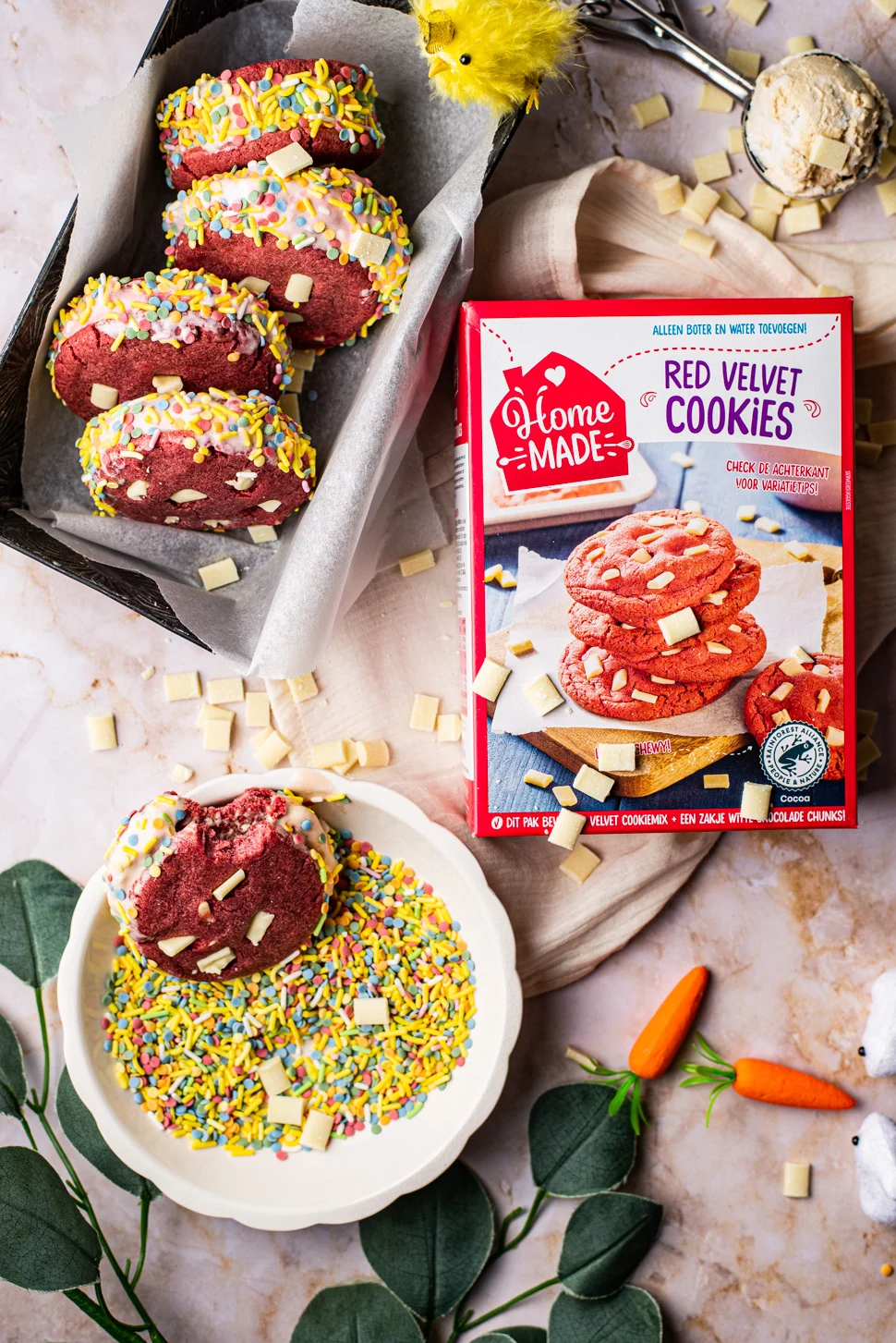 Red Velvet PaasIJSkoekjes 3 Red Velvet PaasIJSkoekjes
