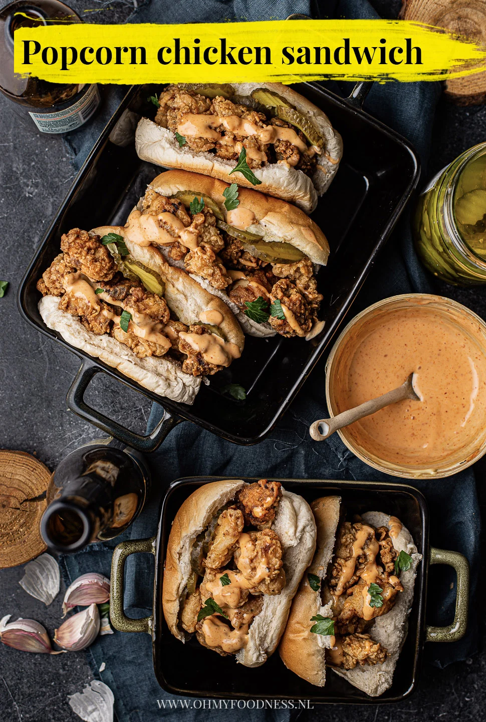 Fastfood Friday: Popcorn chicken broodjes 4 Popcorn chicken broodjes