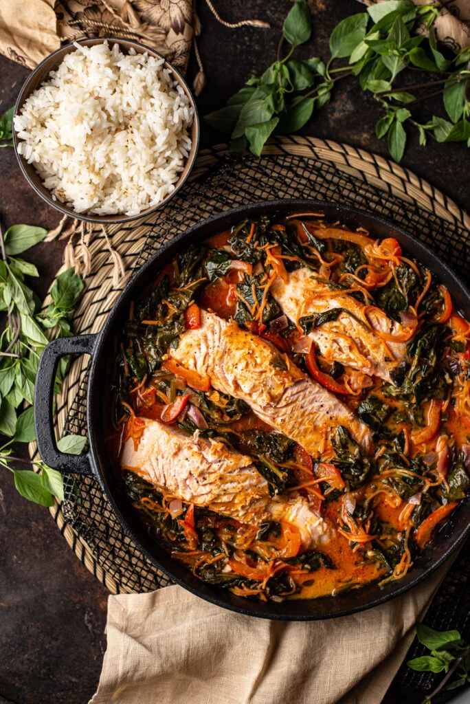 Thaise zalmcurry met crispy kokosrijst 9 Thaise zalmcurry met crispy kokosrijst