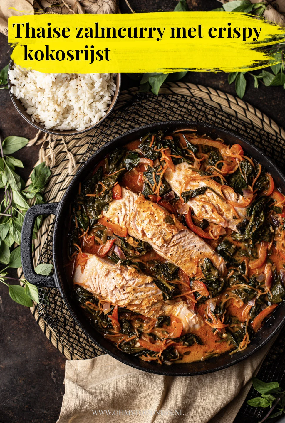 Thaise zalmcurry met crispy kokosrijst 3 Thaise zalmcurry met crispy kokosrijst