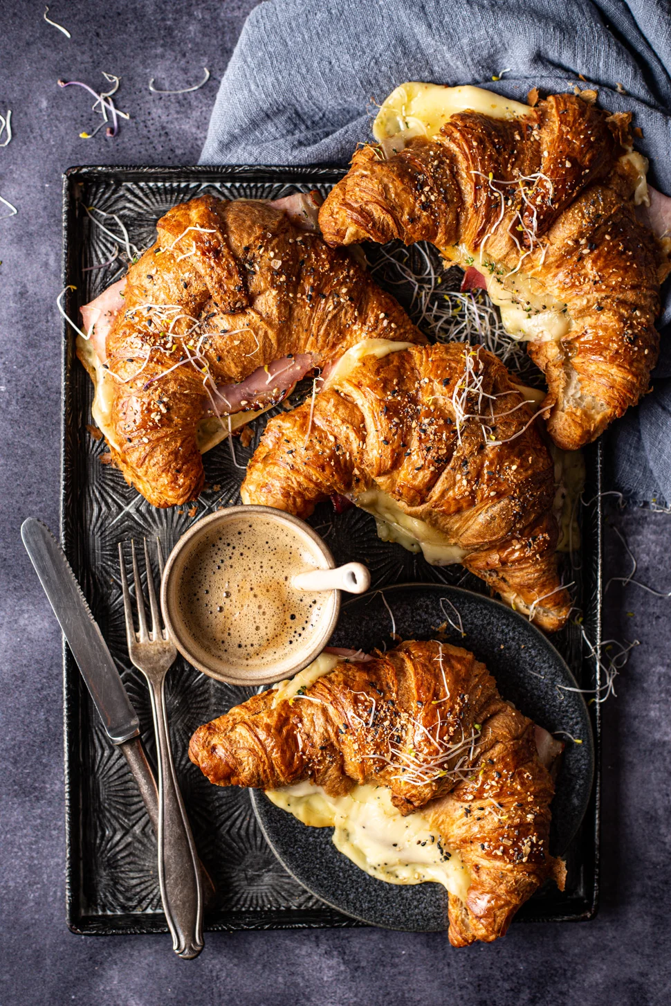 15x kerstontbijt recepten 9 gebakken ham-kaascroissants