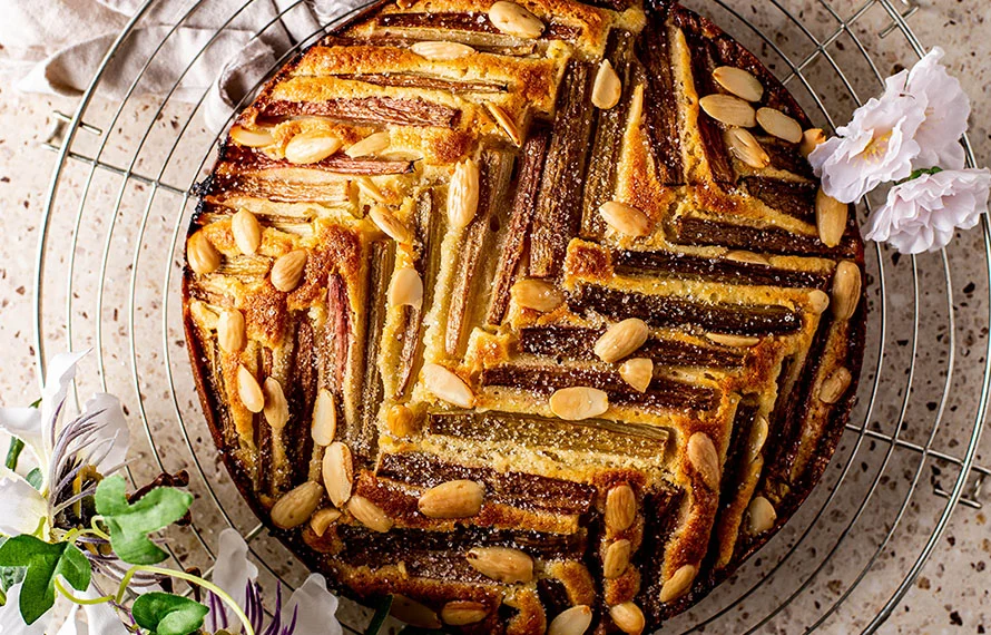 Rabarber-amandelcake 3 Rabarber-amandelcake