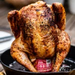 Beer can chicken van de bbq