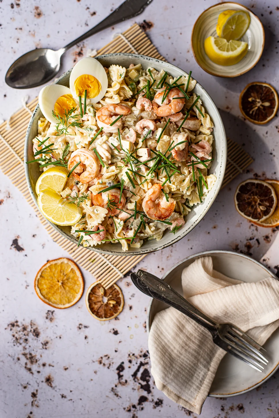 Frisse pastasalade met garnalen 1 Frisse pastasalade met garnalen