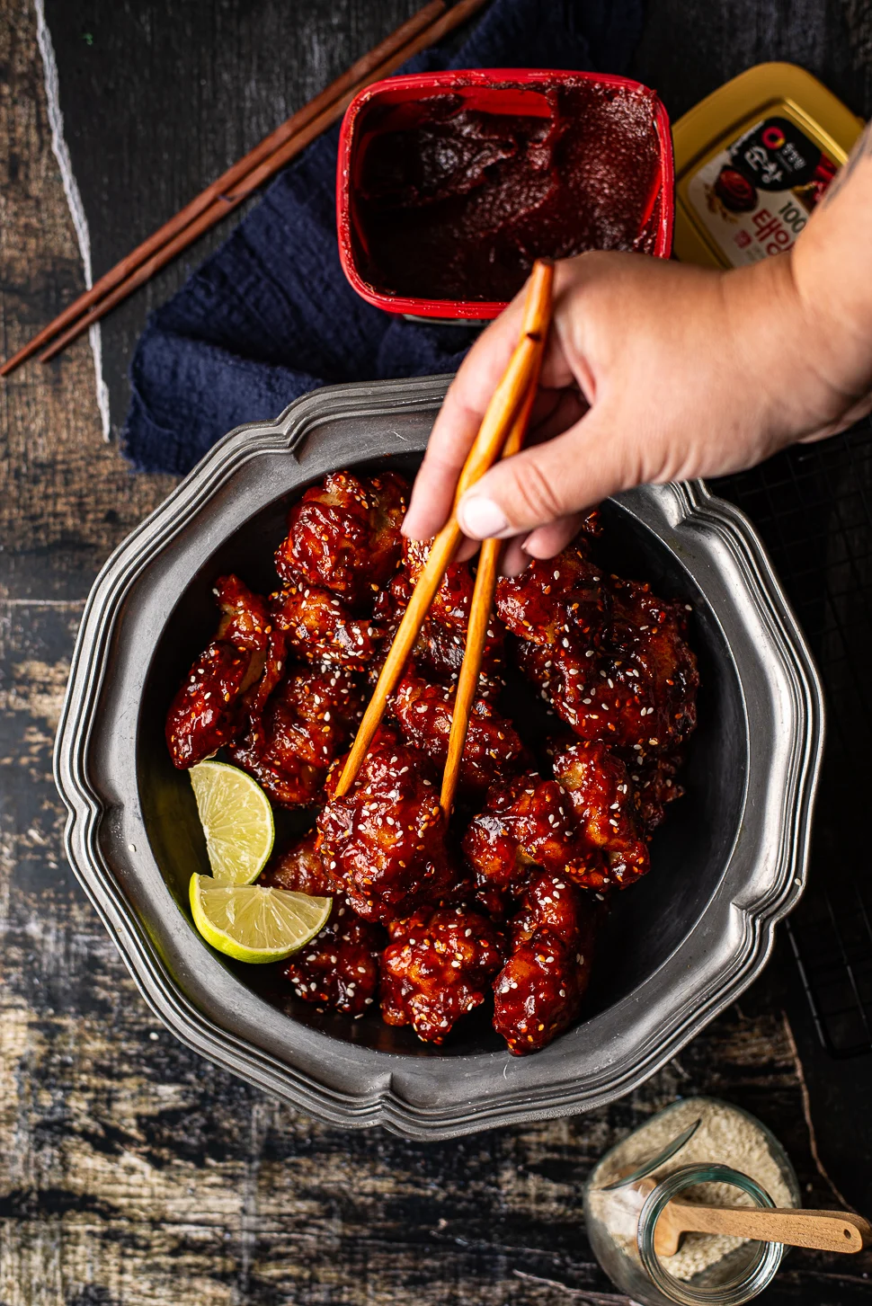 Koreaans gefrituurde kip