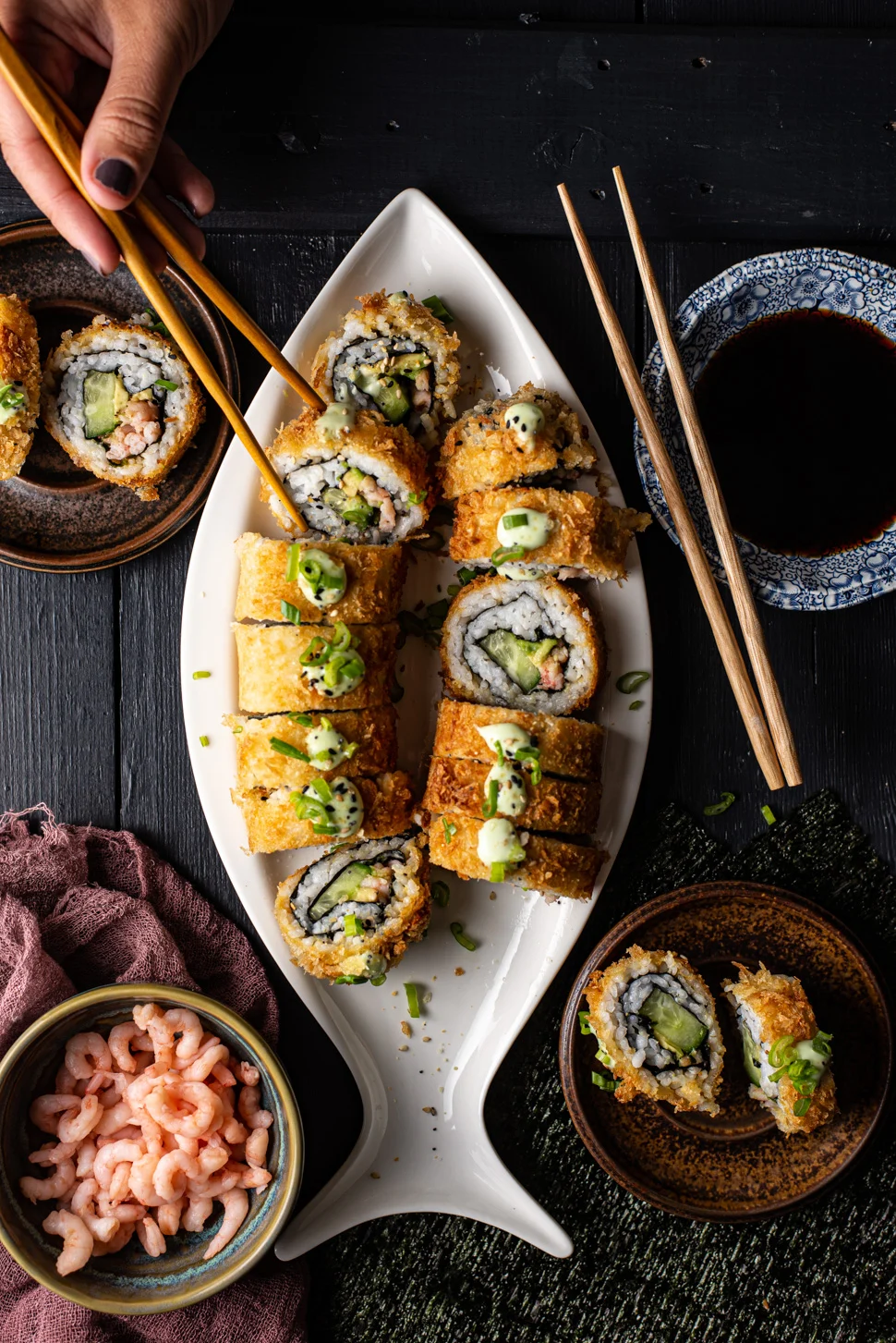 Krokant gefrituurde sushi 2 krokant gefrituurde sushi