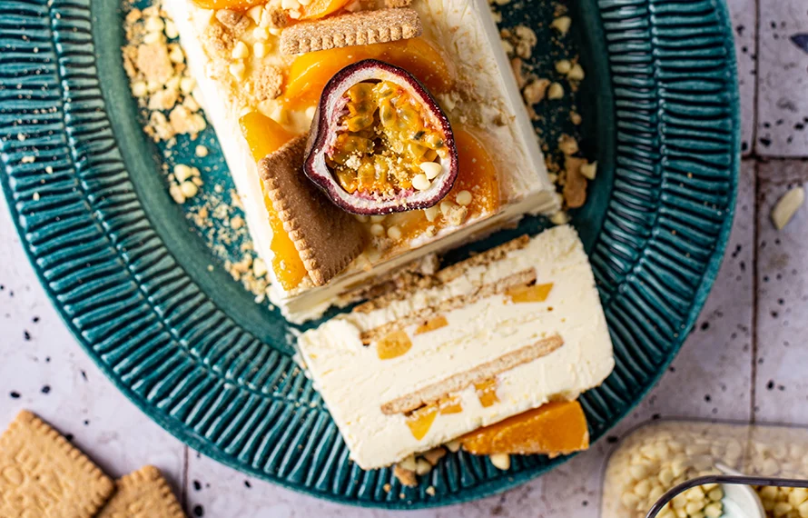 perzik viennetta met witte chocolade