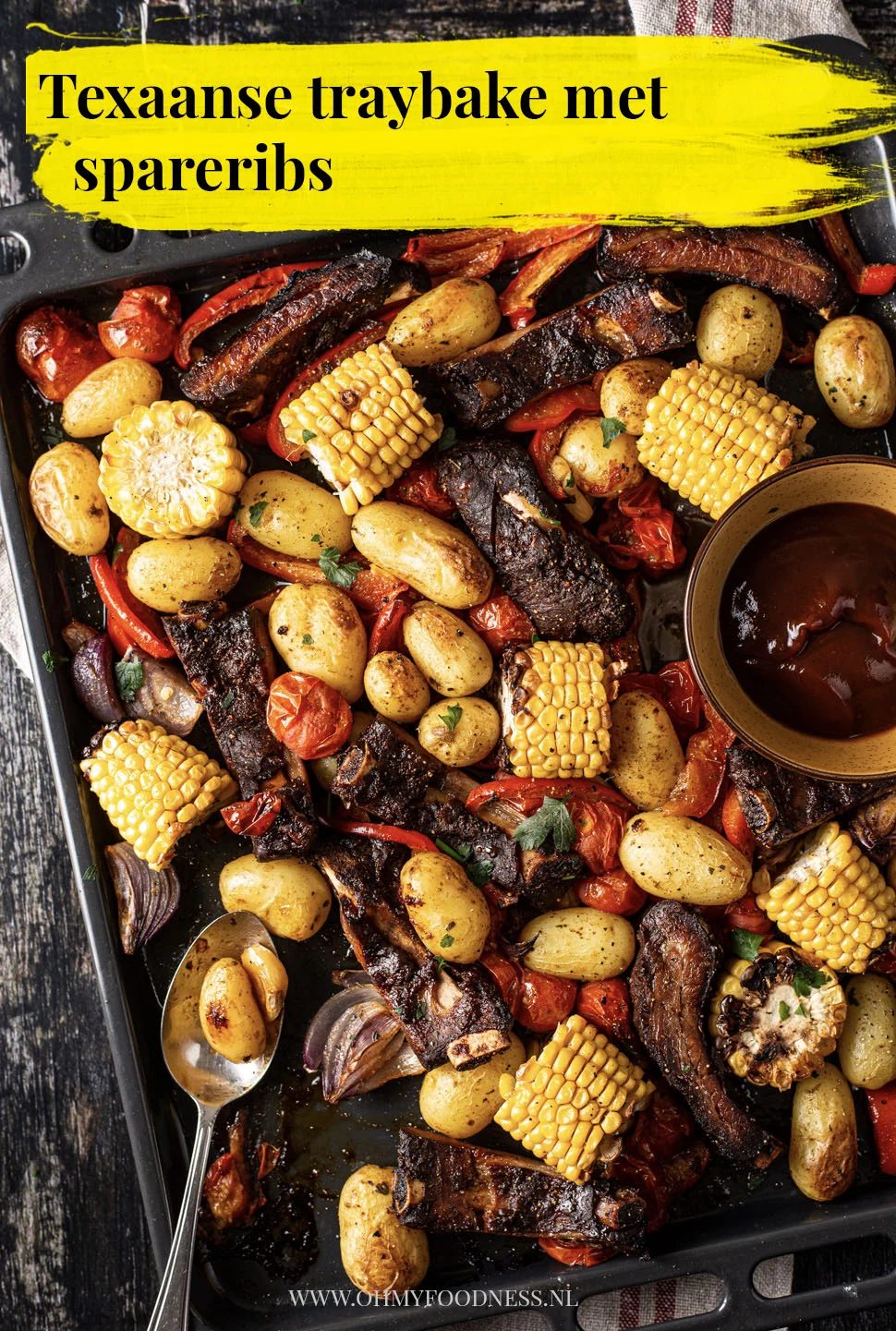 Texaanse traybake met spareribs 3 Texaanse traybake met spareribs