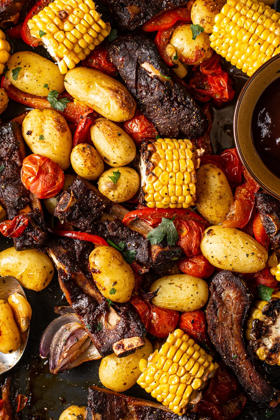 Texaanse traybake met spareribs 2 Texaanse traybake met spareribs
