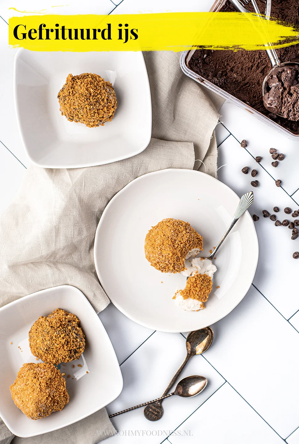 Fastfood Friday: Gefrituurd ijs uit OH MY FOODNESS! 3 gefrituurd ijs