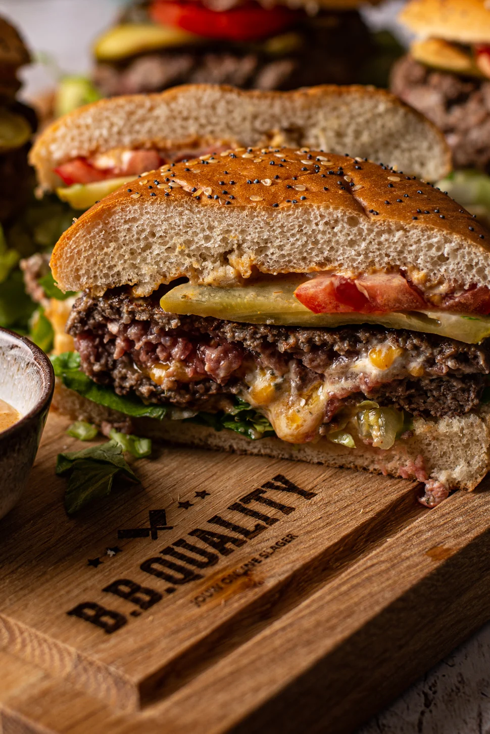 Gevulde cheeseburgers 2 Gevulde cheeseburgers