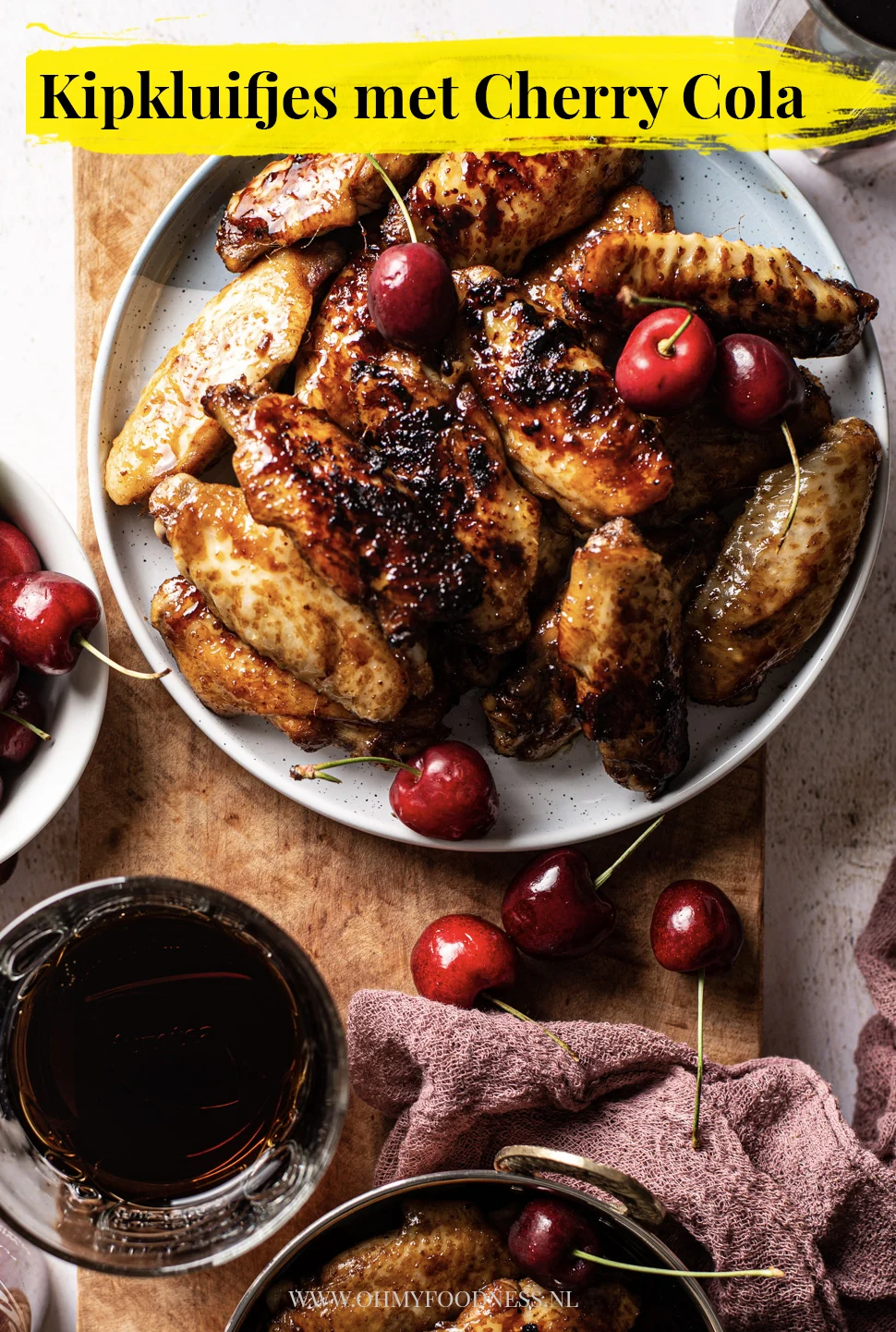 Kipkluifjes met cherry cola
