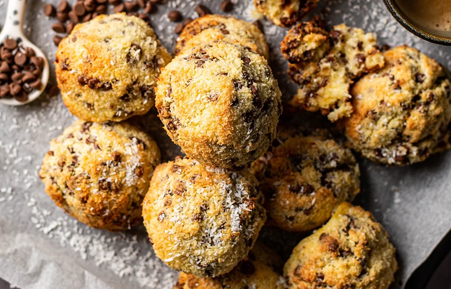 Fastfood Friday: Kokoskoeken met chocolatechips 3 Kokoskoeken met chocolatechips