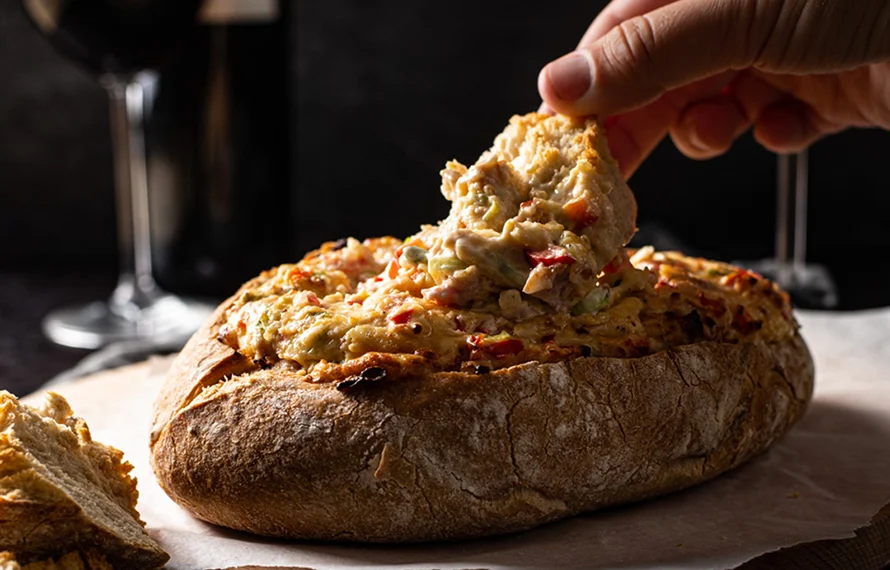 Met kaas gevuld borrelbrood 4 Met kaas gevuld borrelbrood