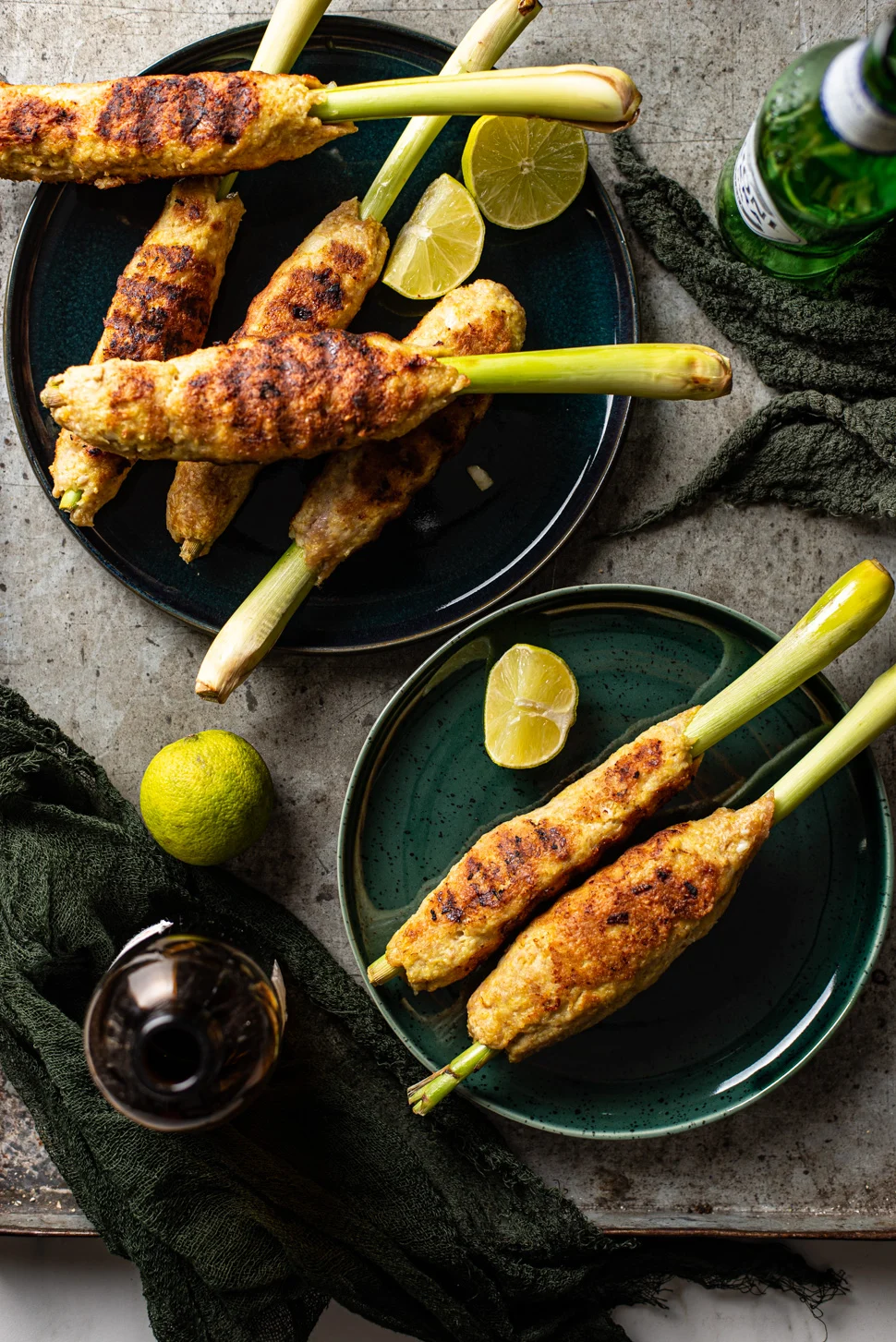 Sate Lilit (kipsaté op citroengras) 1 Sate lilit