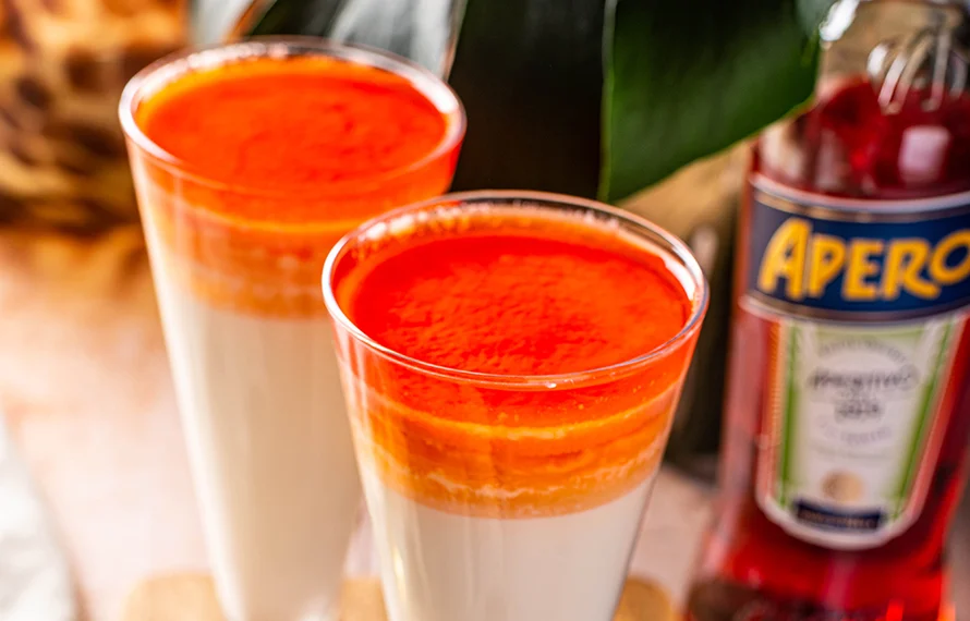 Fastfood Friday: Aperol Spritz panna cotta 2 Aperol Spritz panna cotta