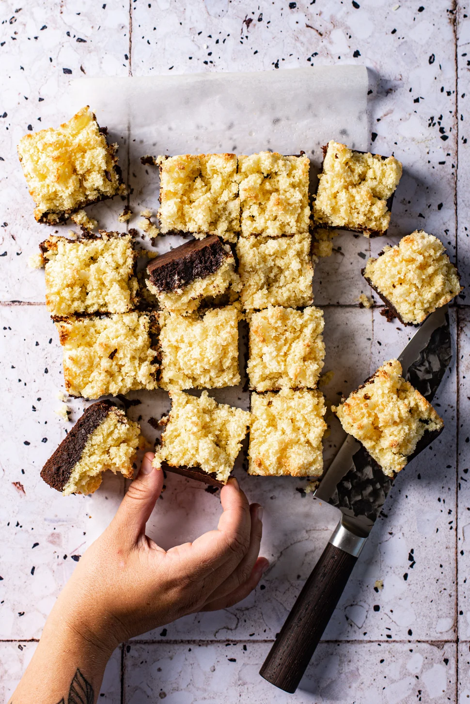 kokosmakron brownies