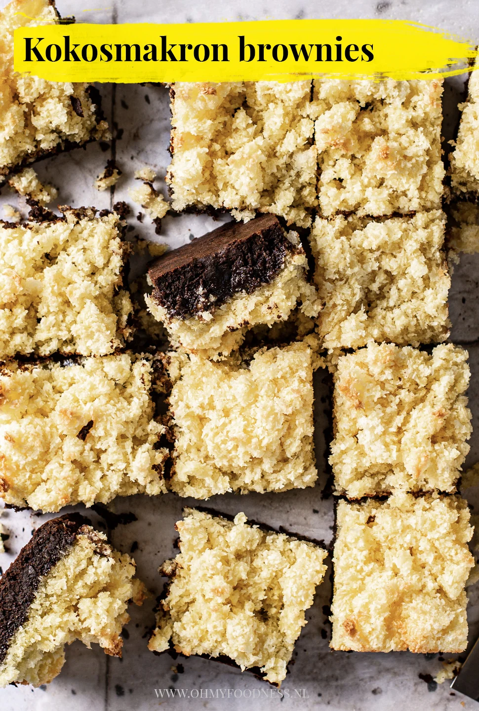 kokosmakron brownies
