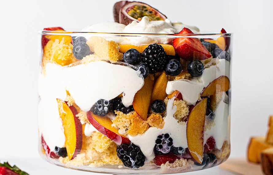 trifle met zomerfruit