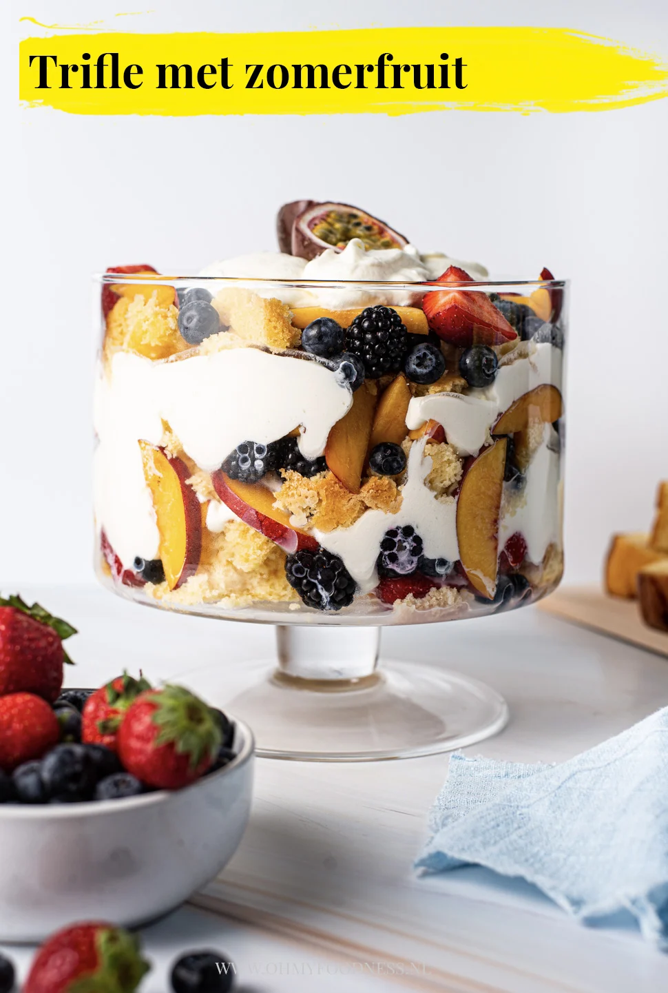 trifle met zomerfruit