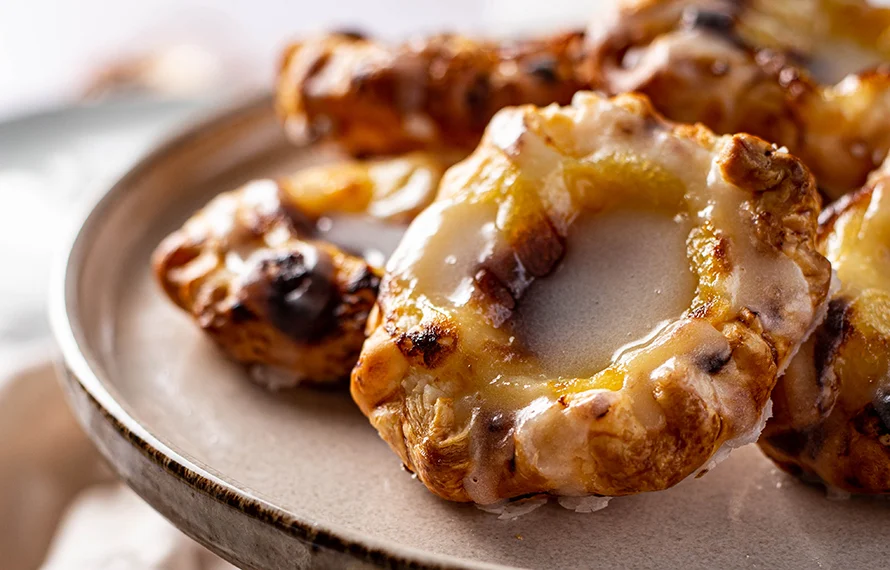 Spandauer (Deens broodje met Custard) 4 broodjes met custard
