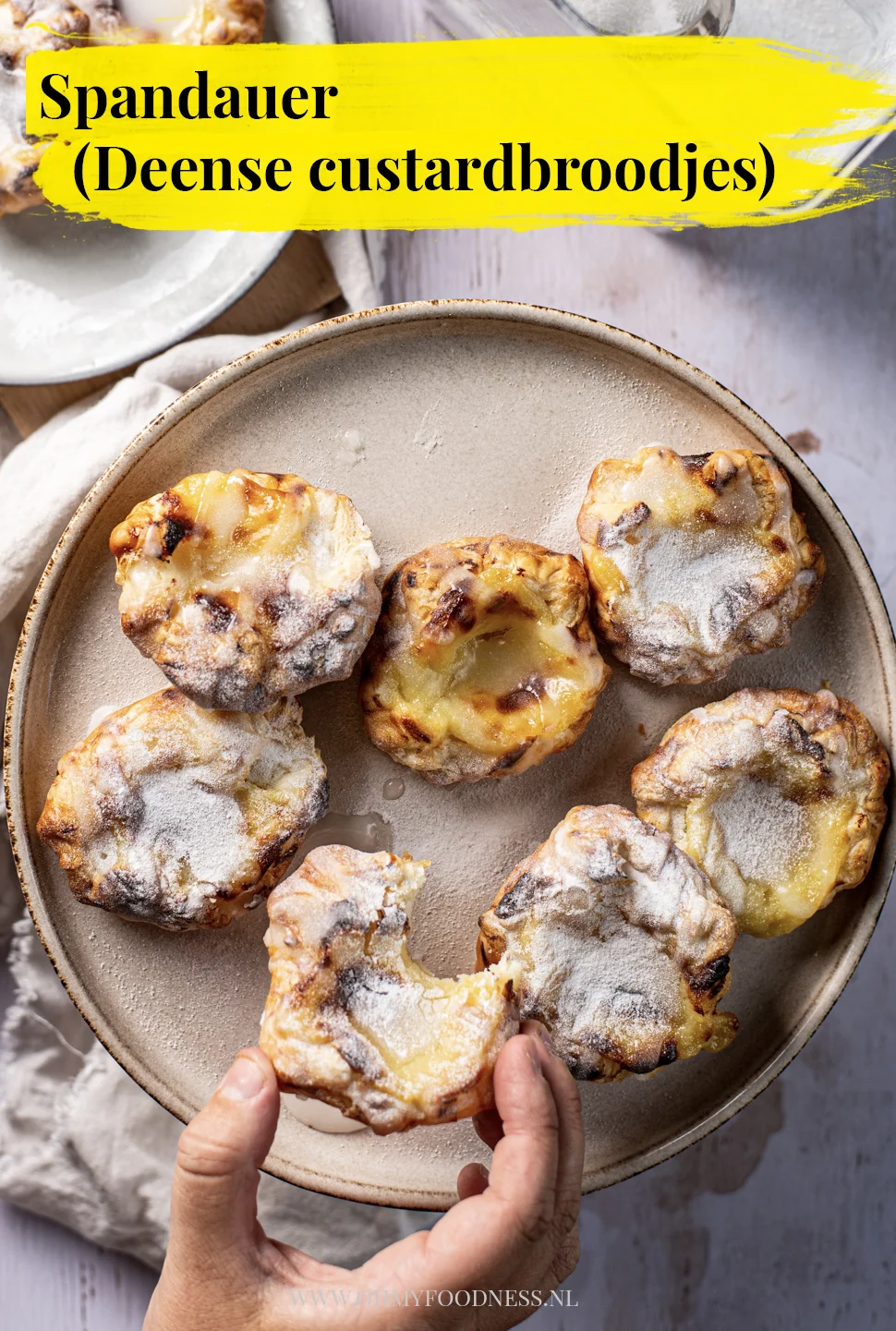 Spandauer (Deens broodje met Custard) 5 broodjes van bladerdeeg