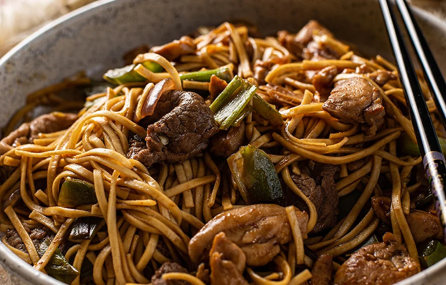 Beef Chow Mein recept met kip 3 Chow Mein recept