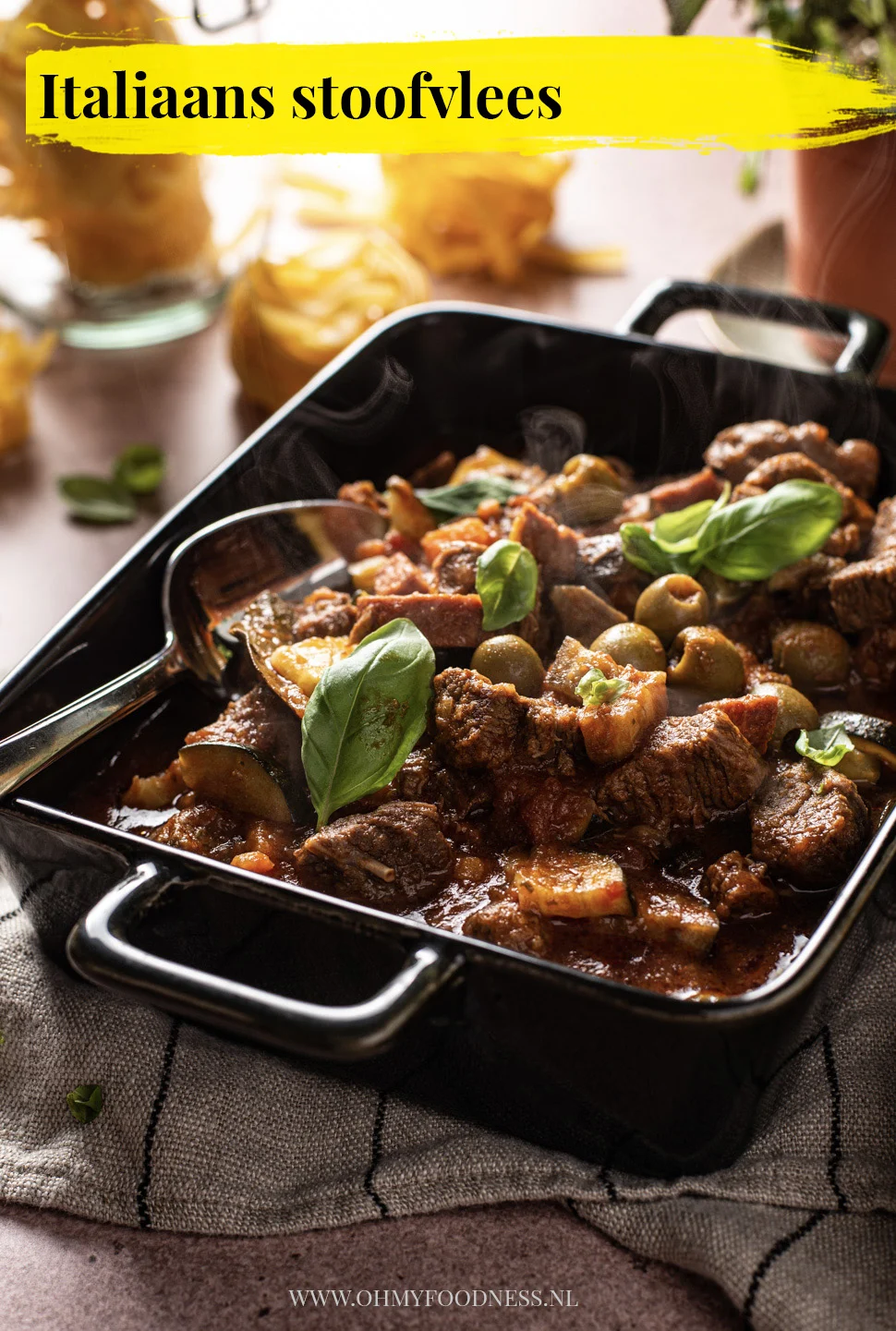 Italiaans stoofvlees recept: mals vlees in tomatensaus met pasta. 5 Italiaans stoofvlees