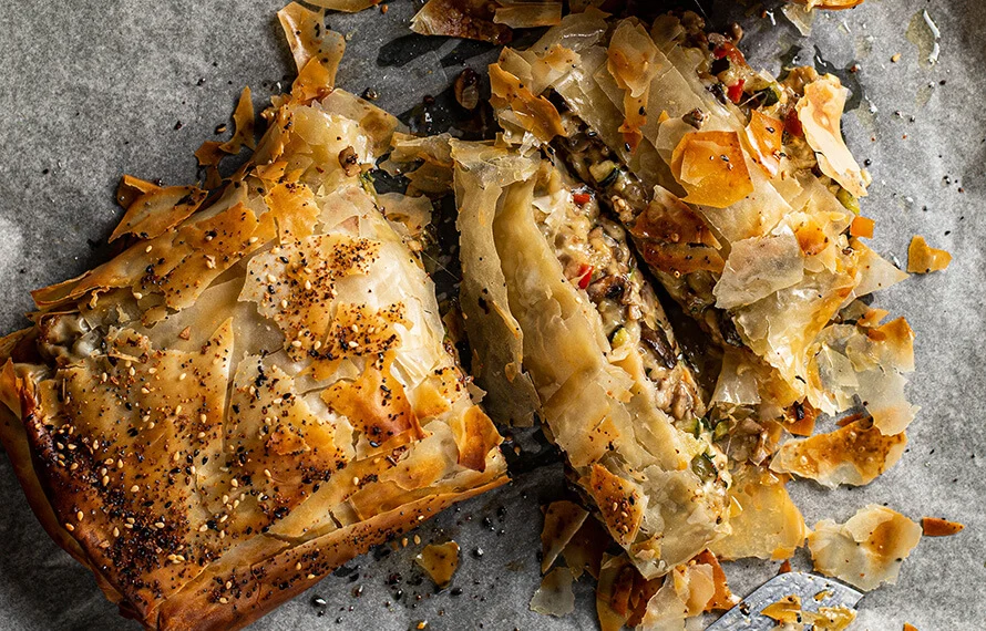 hartige strudel met groenten