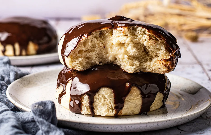 Puddingbroodjes met chocolade 2 puddingbroodjes maken