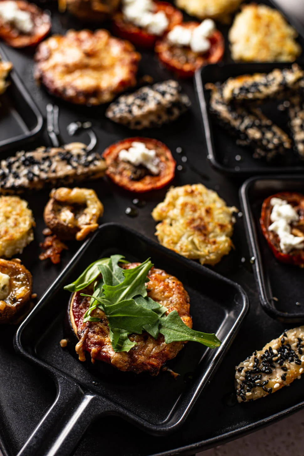 5x Vegetarische gourmethapjes 3 auberginepizza