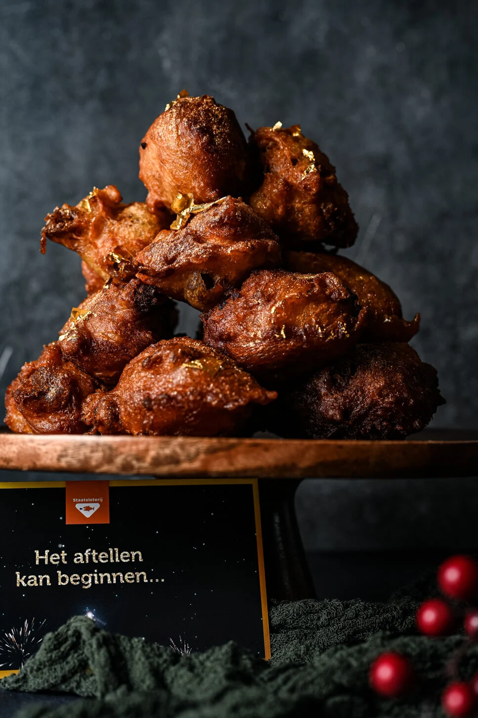 Oliebollen met stroopwafel & karamel 4 Oliebollen zonder krenten