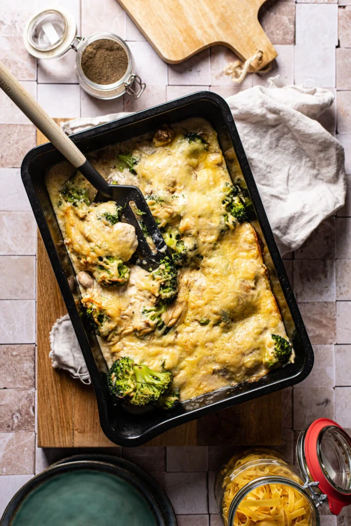 Ovenschotel met kip en champignons (Nixon Chicken) 11 Ovenschotel met kip en champignons