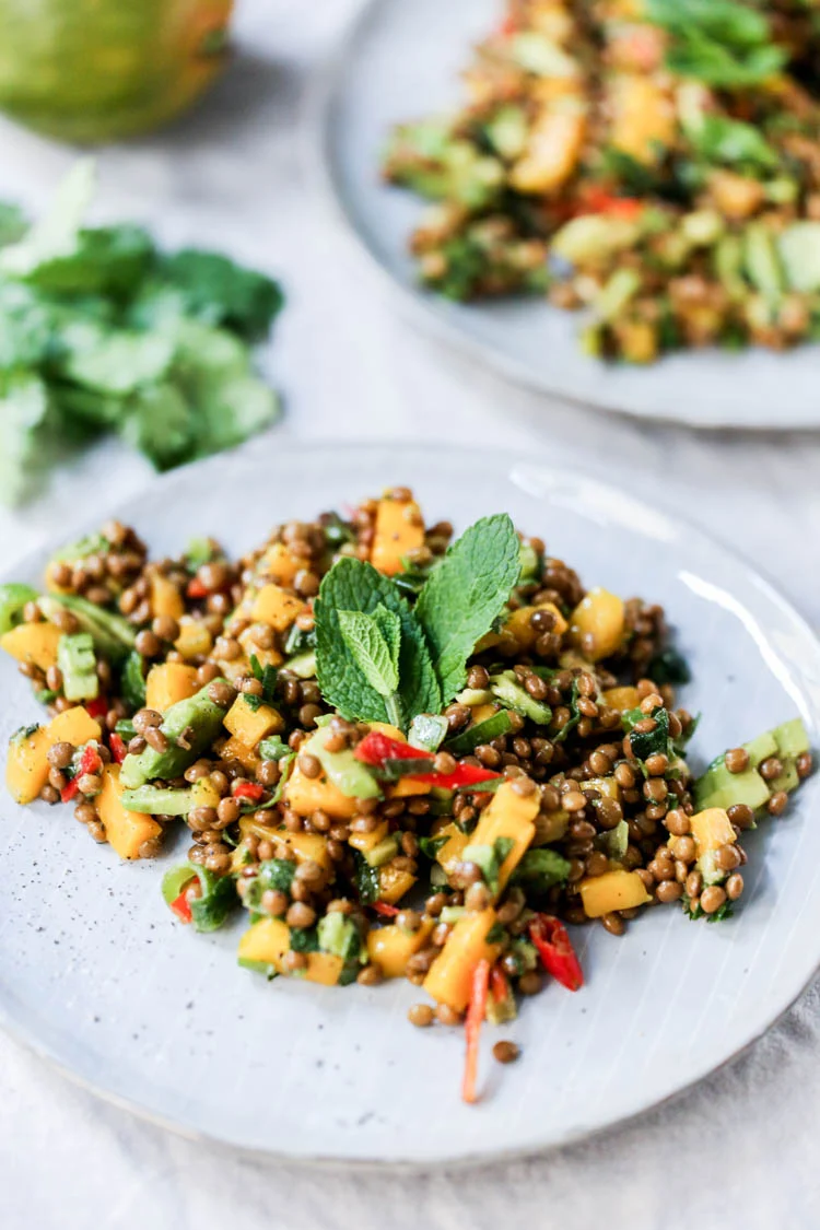 Linzensalade recept met mango en avocado 1 linzensalade