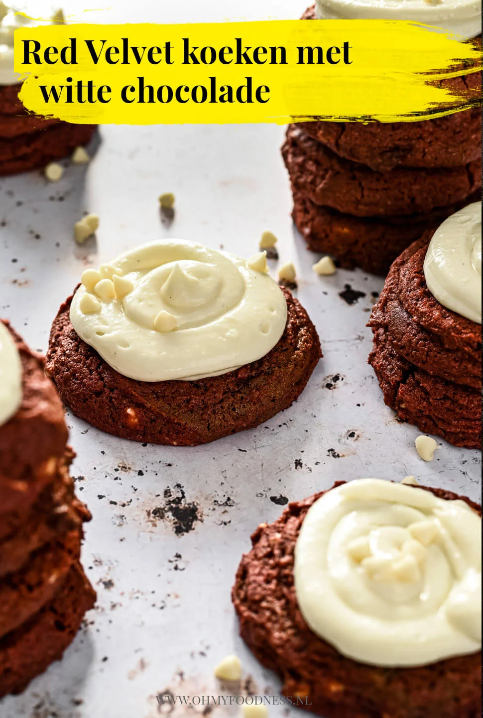 Red Velvet koeken (Fastfood Friday) 3 red velvet koeken
