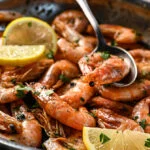 garnalen in knoflookolie