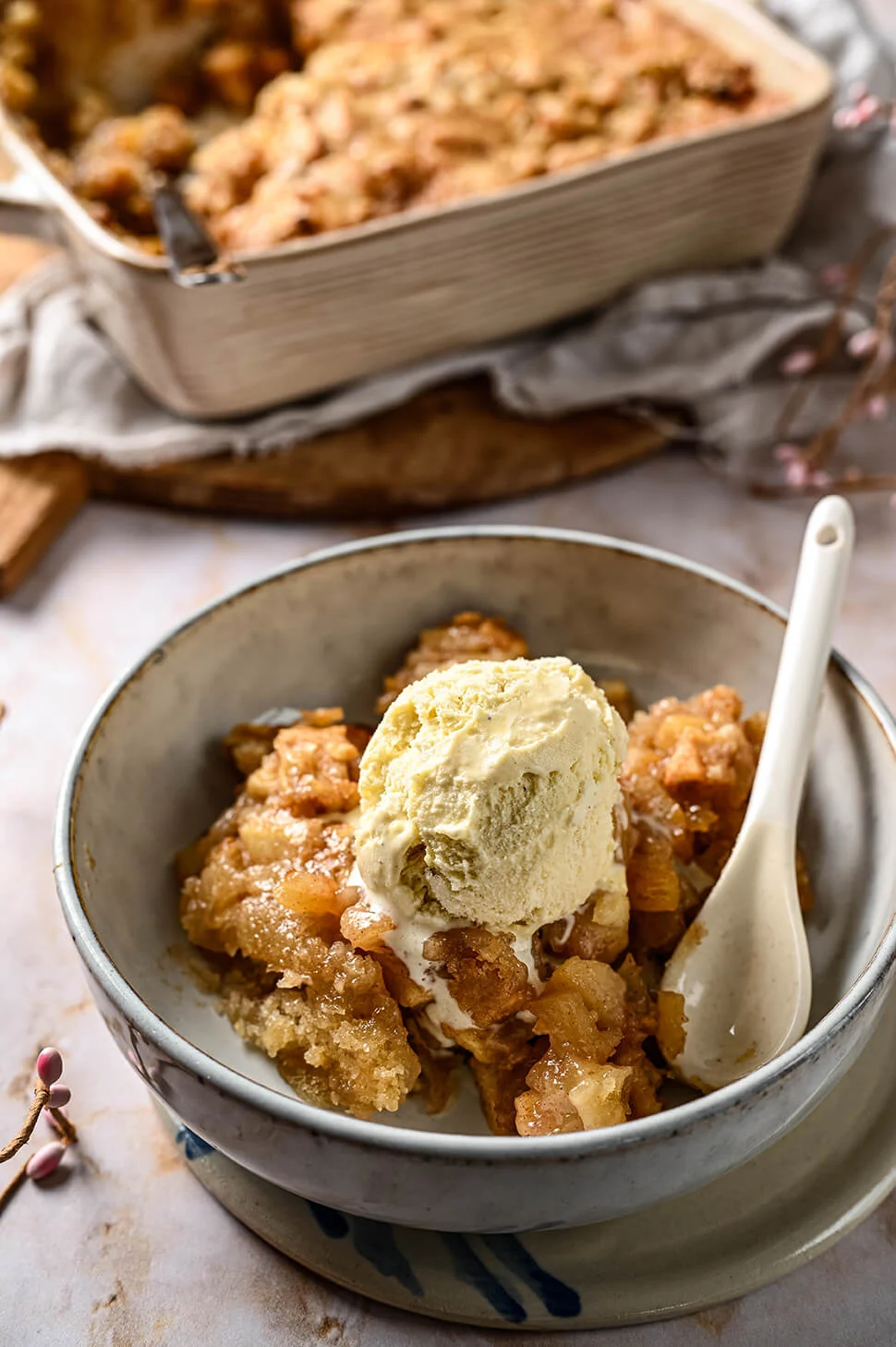 Appel cobbler 2 appels uit de oven