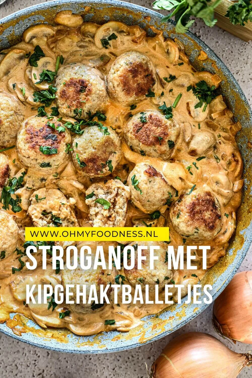 Stroganoff recept met kipgehaktballetjes 4 stroganoff
