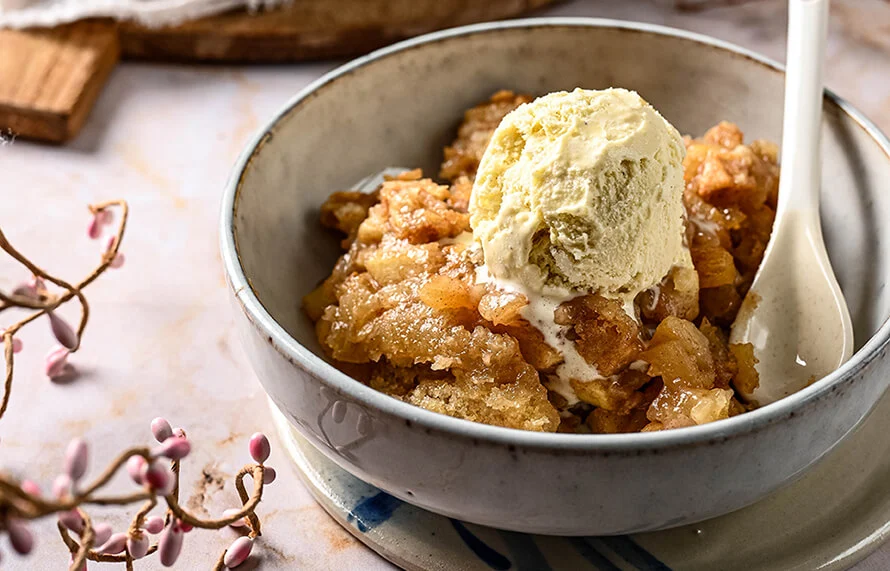 Appel cobbler 4 warme appel oven