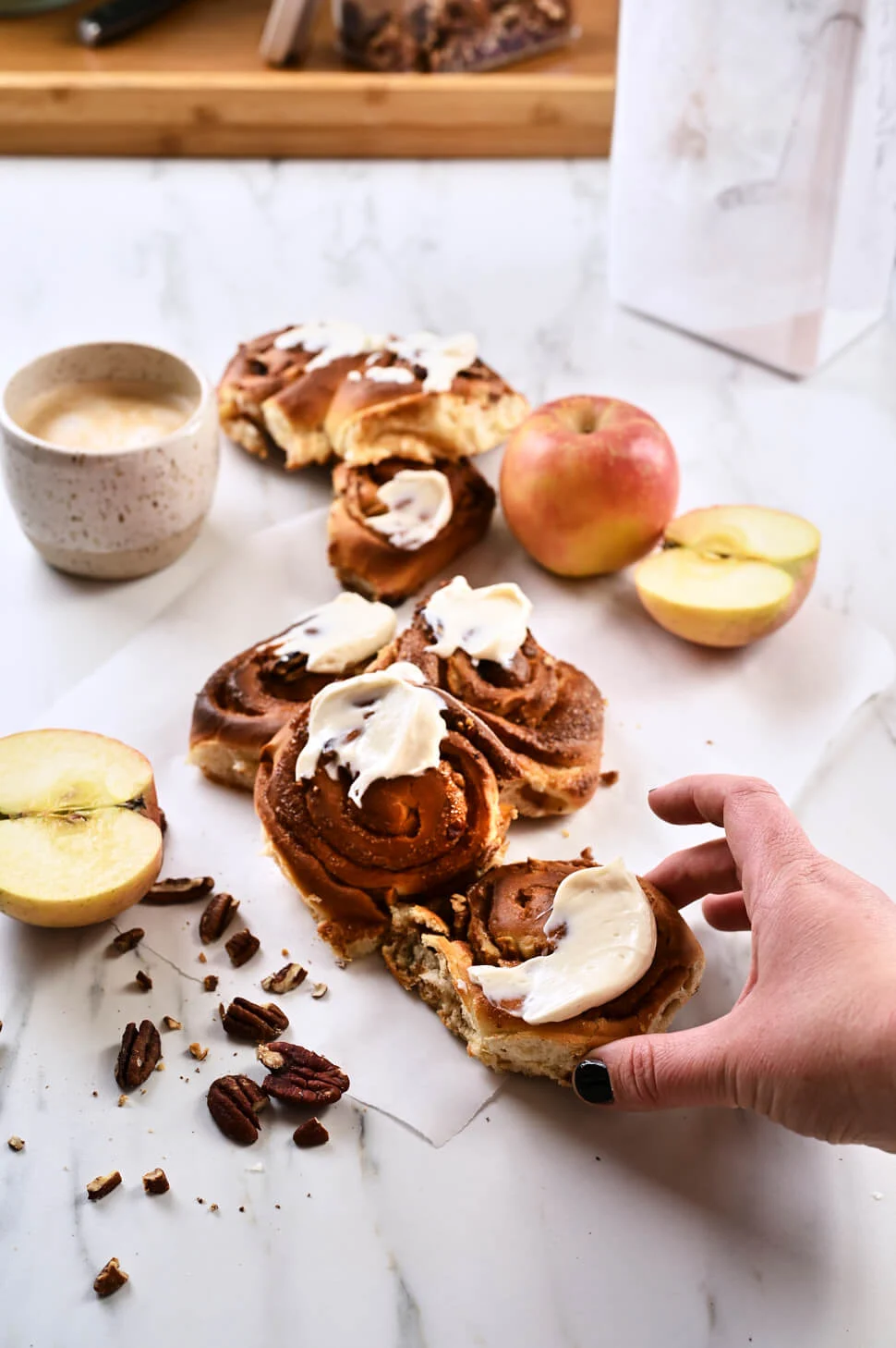 Kaneelbroodjes maken met appel & pecannoten 1 kaneelbroodjes maken zonder bladerdeeg