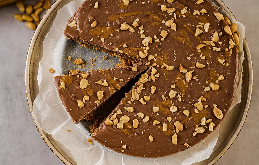 Chocolade fudge taart met pindakaas (Fastfood Friday) 4 pindakaas fudge