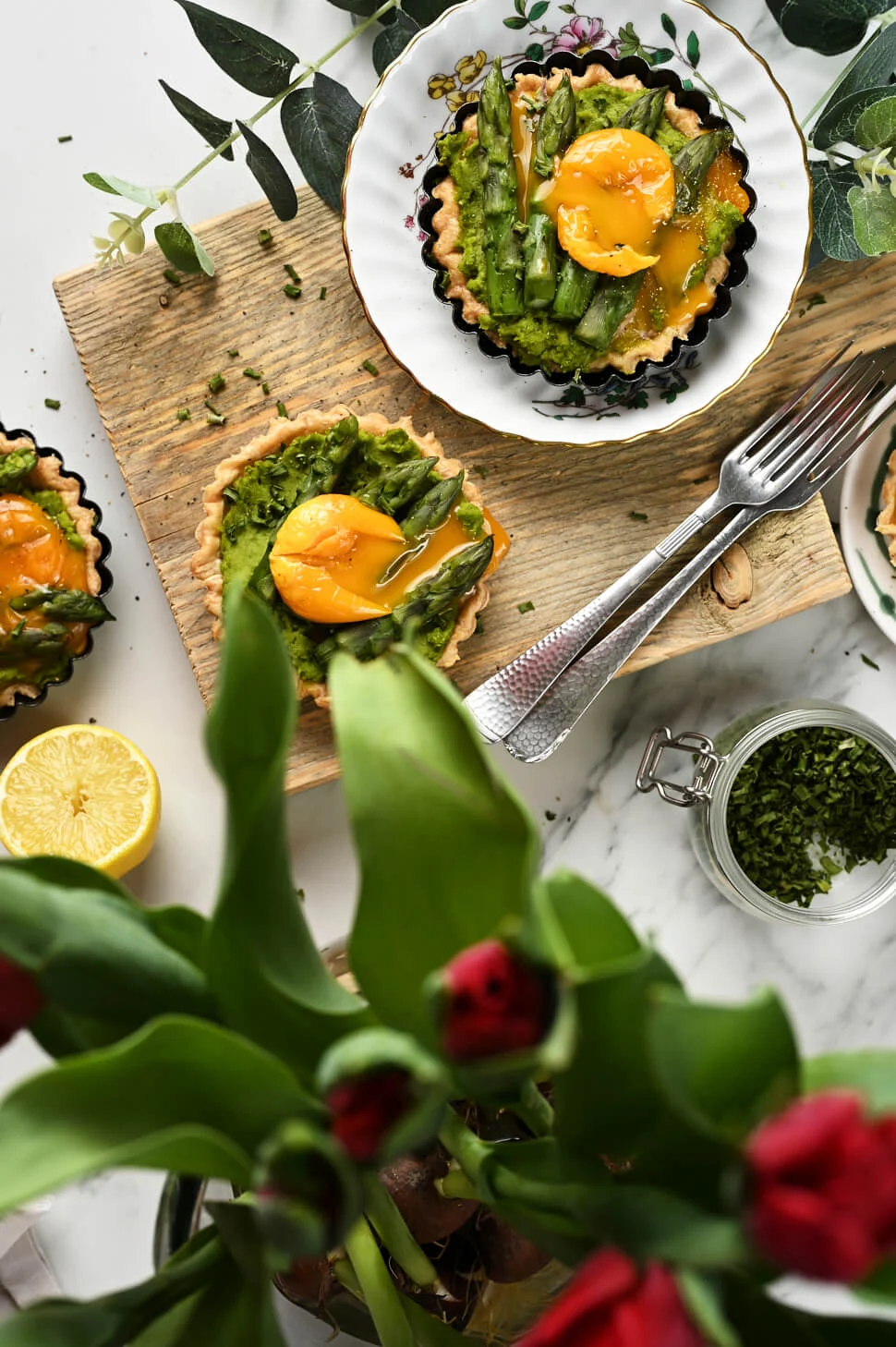 Hartige taartjes met groene asperges 4 vegetarische hartige taarten