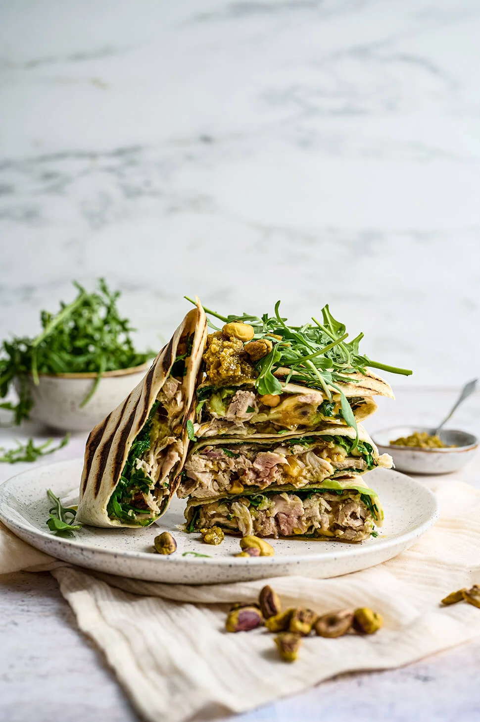 Gegrilde kip pesto wraps 2 kipwraps