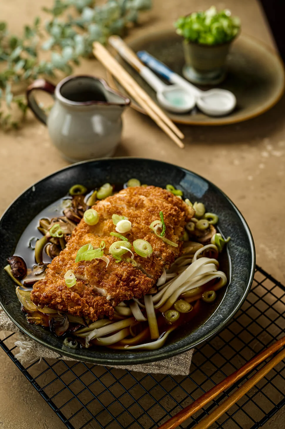Udon noedelsoep met Kip Katsu 4 Udon noedelsoep