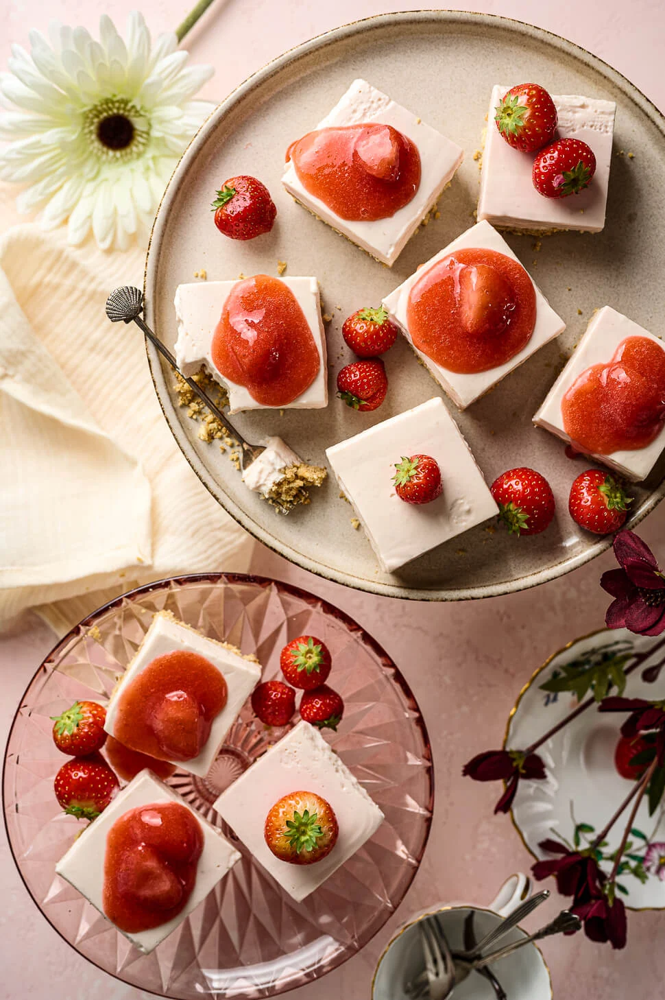 No bake cheesecake met aardbeien (Fastfood Friday) 3 No bake cheesecake