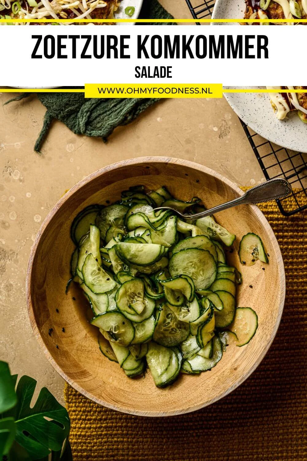 Zoetzure komkommersalade 4 zoetzure komkommer salade