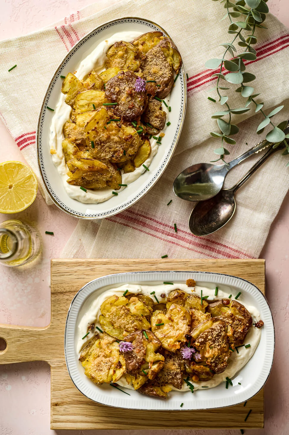 Smashed potatoes met mascarpone dip 2 smashed potato