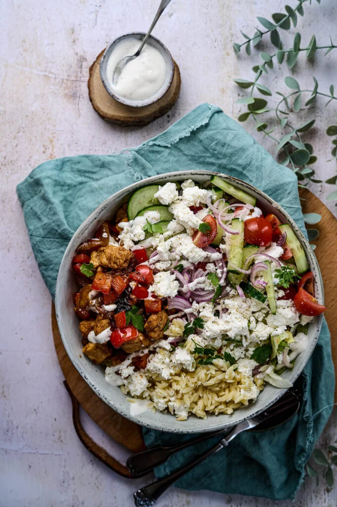 Orzo bowl met kipshoarma 5 orzo bowl
